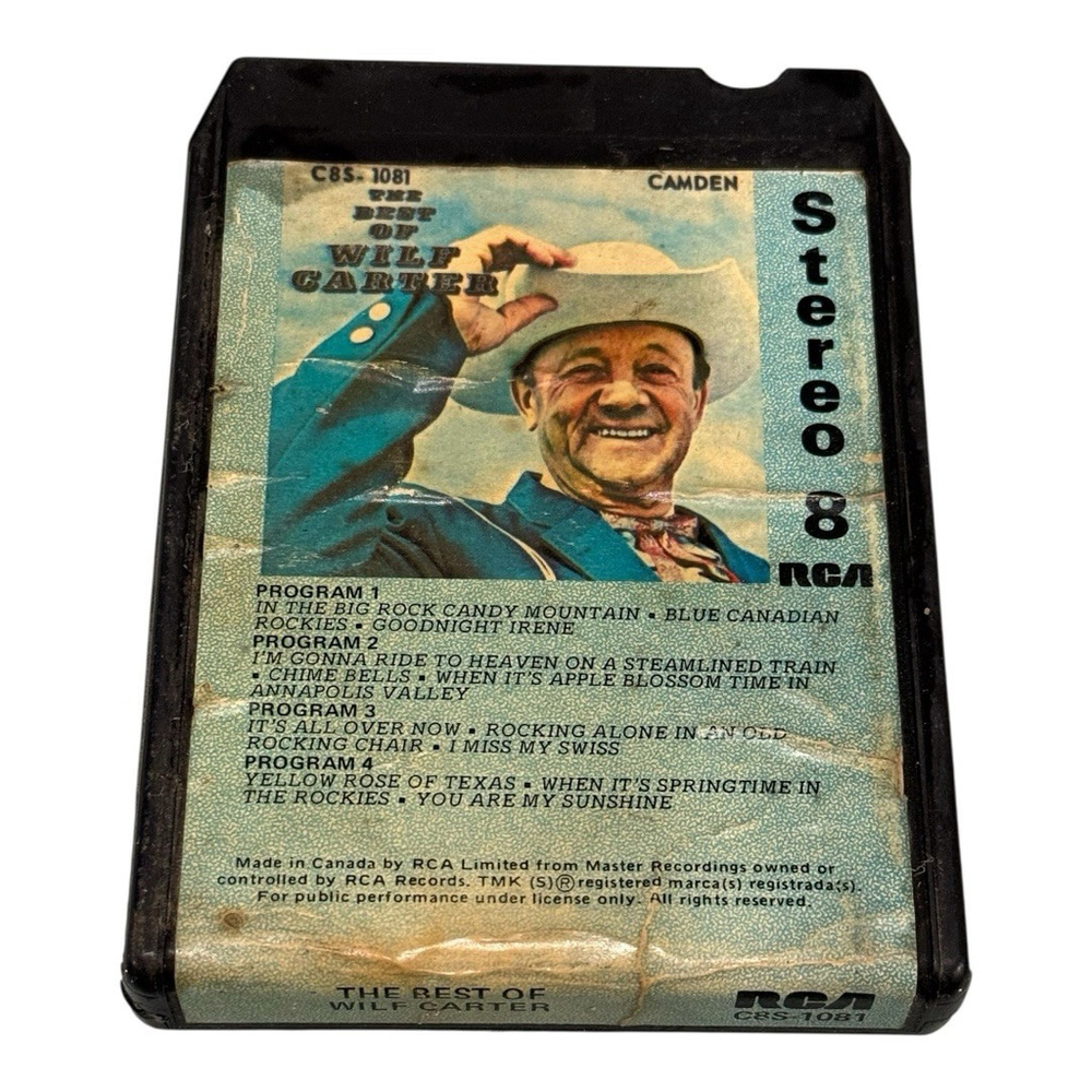 The Best Of Wilf Carter 8 Track Tape Cartridge C8S-1081